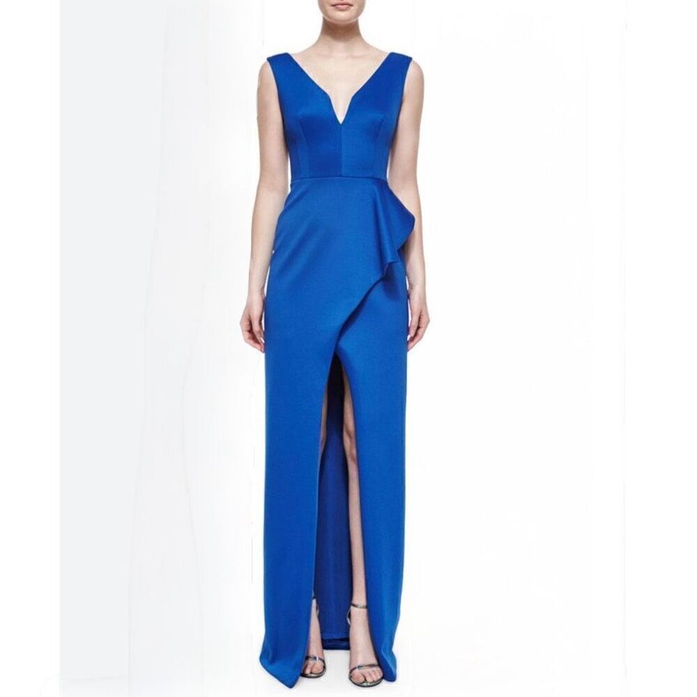 Black Halo Size 4 Blue Gown Dress